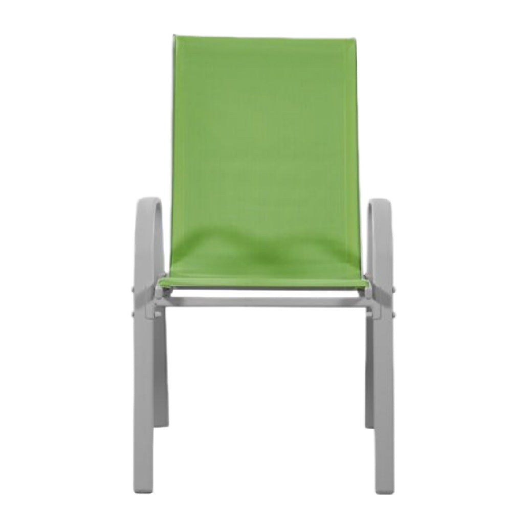 Sedia Estrudibile con Struttura in Alluminio e Rivestimento Verde Resistente agli Agenti Atmosferici